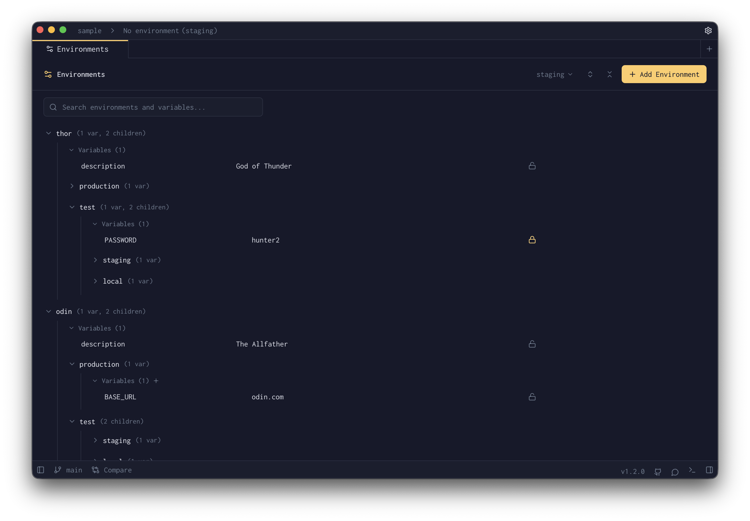 Advanced Environment Example