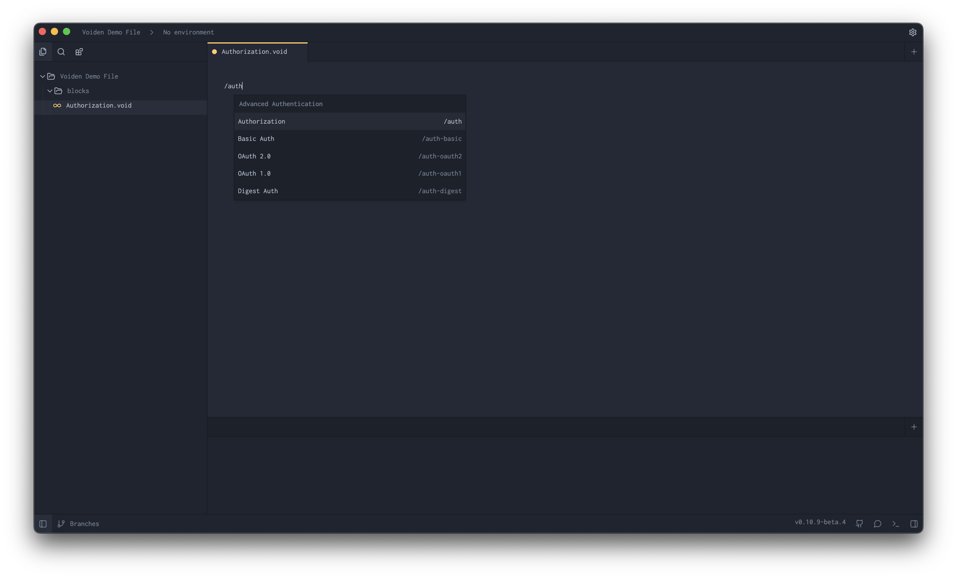 Authorization Block Slash Command