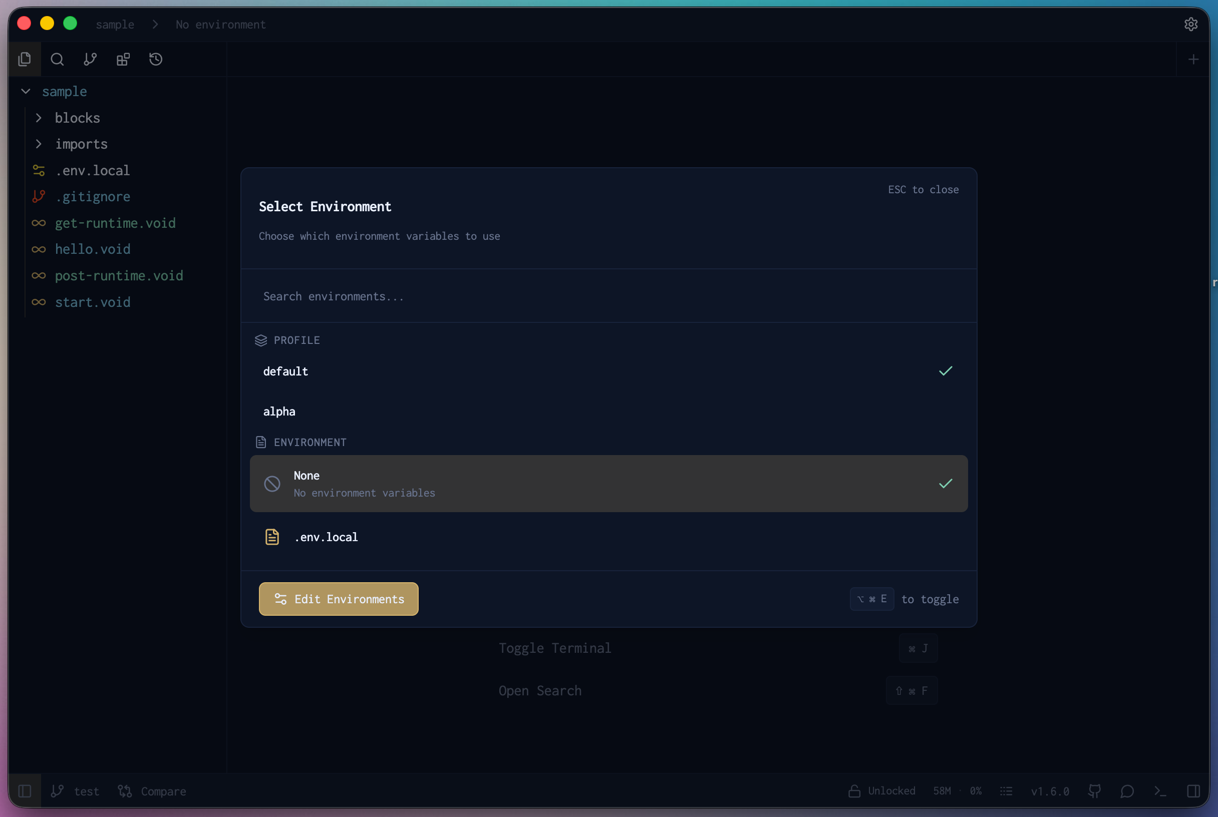 Environment Setup