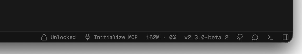 The Voiden app's status bar, with the Initialize MCP button