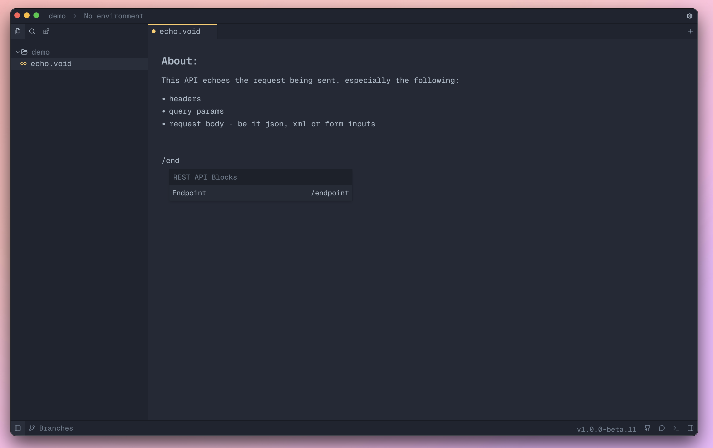 Quick Start Screenshot